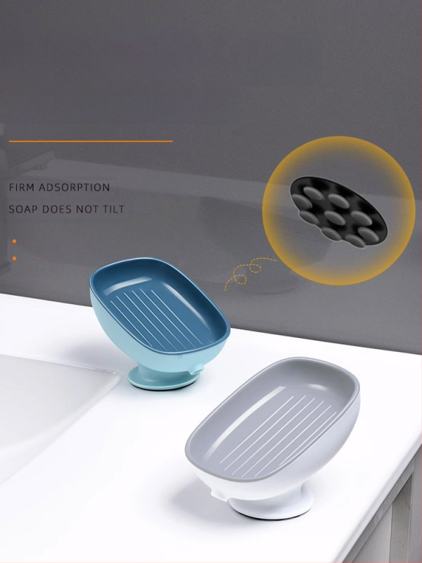 Ziepų laikiklis su siurbtuku, sieninis vonios organizatorius su drenažu, be gręžimo