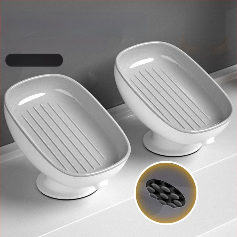 Ziepų laikiklis su siurbtuku, sieninis vonios organizatorius su drenažu, be gręžimo