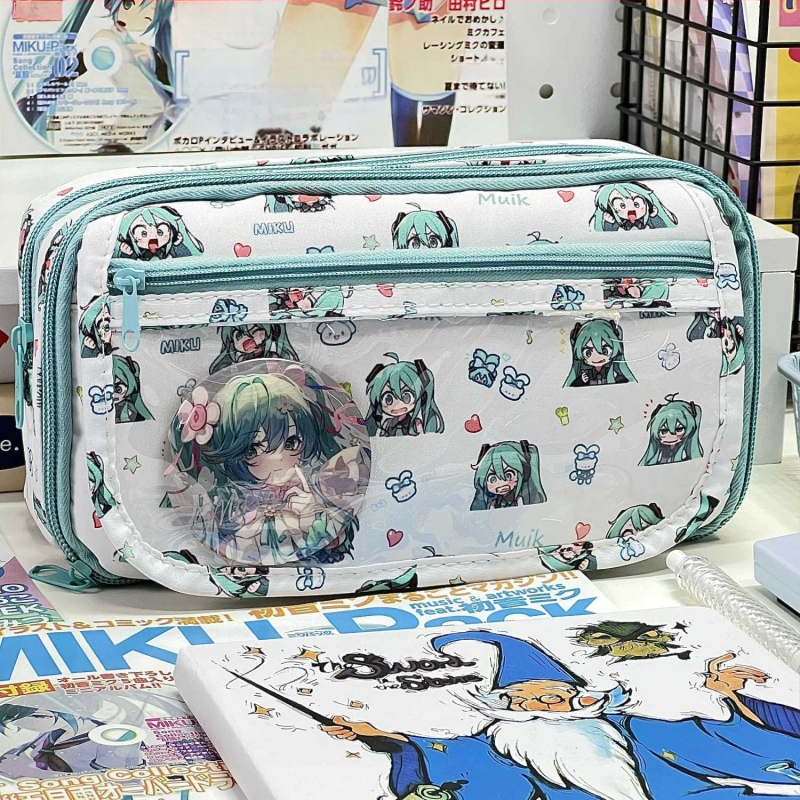 Pieštukų dėžutė su atverčiu dangčiu, talpi, daugiafunkcinis biuro organizatorius, poliesteris