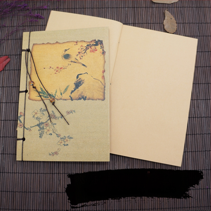 Ημερολόγιο Suiyue Square | Kraft χαρτί | χειροποίητο δέσιμο με νήμα | ρετρό νοσταλγίας στυλ | βάρος χαρτιού 80