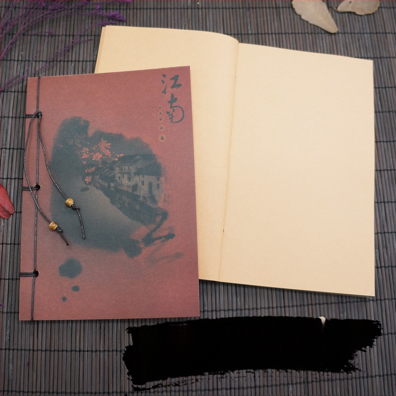 Ημερολόγιο Suiyue Square | Kraft χαρτί | χειροποίητο δέσιμο με νήμα | ρετρό νοσταλγίας στυλ | βάρος χαρτιού 80