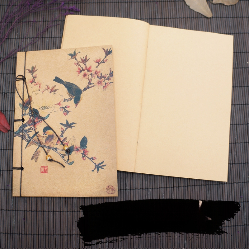 Ημερολόγιο Suiyue Square | Kraft χαρτί | χειροποίητο δέσιμο με νήμα | ρετρό νοσταλγίας στυλ | βάρος χαρτιού 80