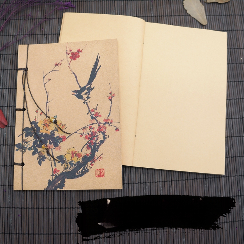 Ημερολόγιο Suiyue Square | Kraft χαρτί | χειροποίητο δέσιμο με νήμα | ρετρό νοσταλγίας στυλ | βάρος χαρτιού 80