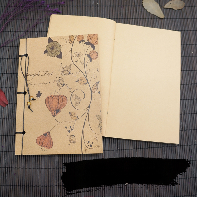 Ημερολόγιο Suiyue Square | Kraft χαρτί | χειροποίητο δέσιμο με νήμα | ρετρό νοσταλγίας στυλ | βάρος χαρτιού 80