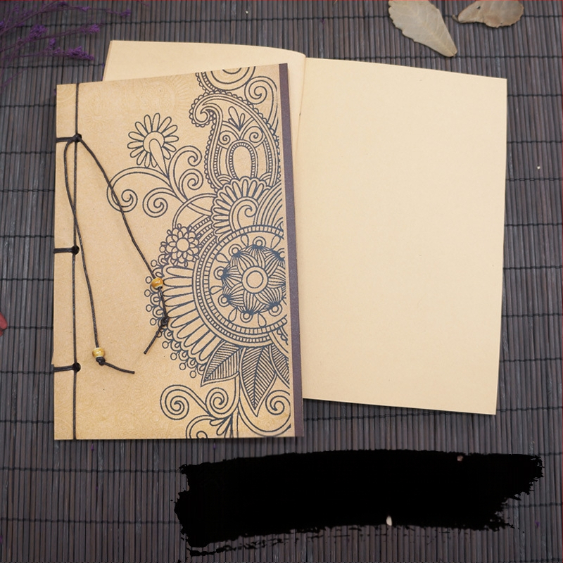 Ημερολόγιο Suiyue Square | Kraft χαρτί | χειροποίητο δέσιμο με νήμα | ρετρό νοσταλγίας στυλ | βάρος χαρτιού 80