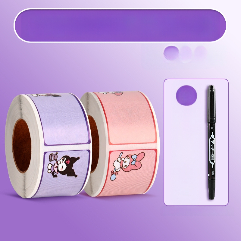 JZXMT-001KMY Rankraštinė vardų lipdukas, ruloninė lipdukinė etiketė klasei, 300 lipdukų puslapyje