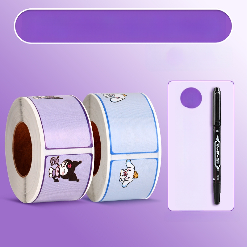 JZXMT-001KMY Rankraštinė vardų lipdukas, ruloninė lipdukinė etiketė klasei, 300 lipdukų puslapyje