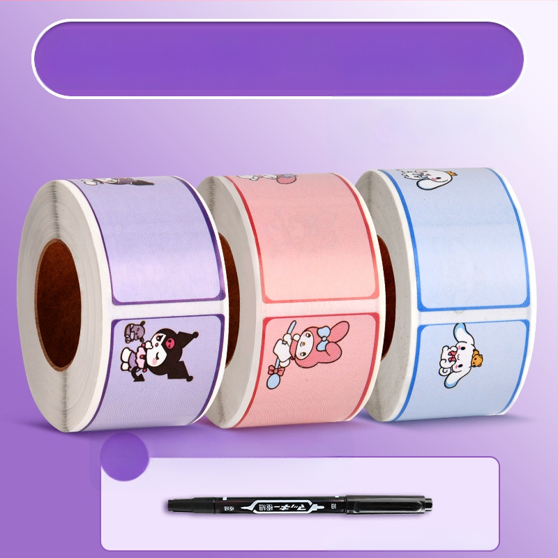 JZXMT-001KMY Rankraštinė vardų lipdukas, ruloninė lipdukinė etiketė klasei, 300 lipdukų puslapyje