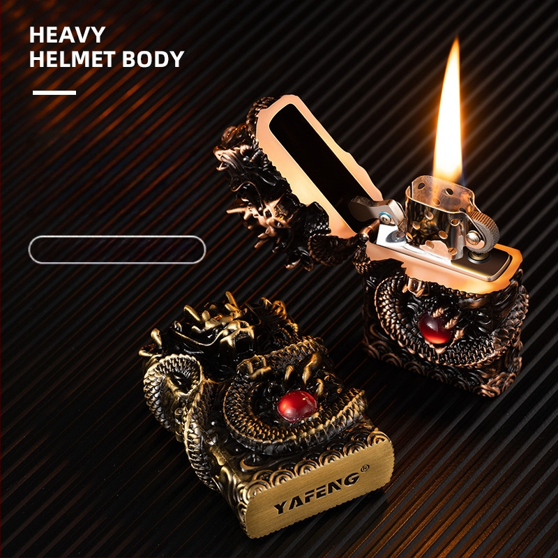 Αναπτήρας κηροζίνης με μεταλλικό σώμα, επαναχρησιμοποιούμενος, μοντέρνο μινιμαλιστικό στυλ, χωρίς προστασία από τον άνεμο