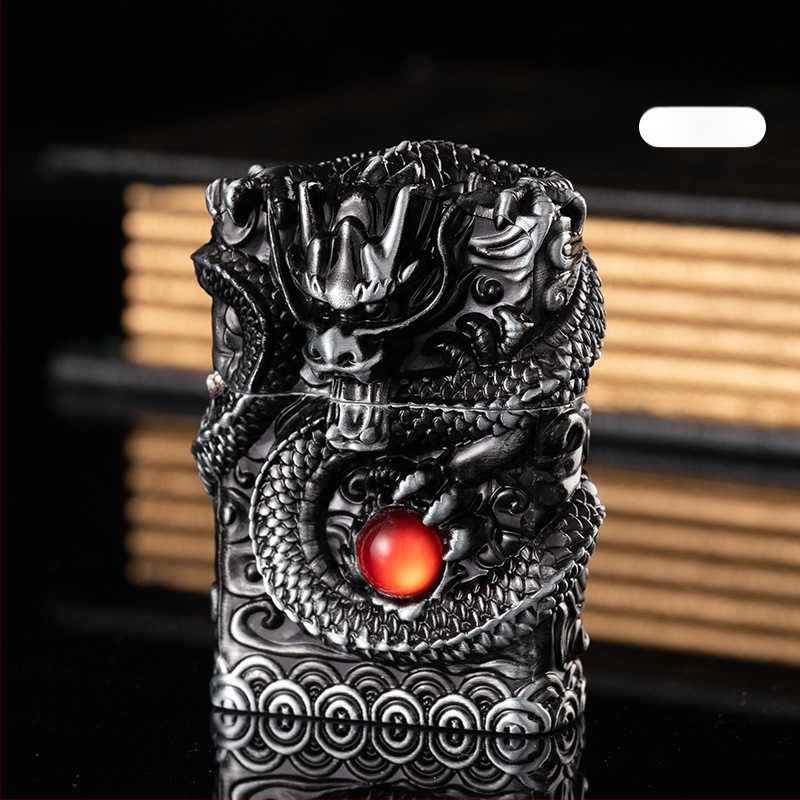 Αναπτήρας κηροζίνης με μεταλλικό σώμα, επαναχρησιμοποιούμενος, μοντέρνο μινιμαλιστικό στυλ, χωρίς προστασία από τον άνεμο