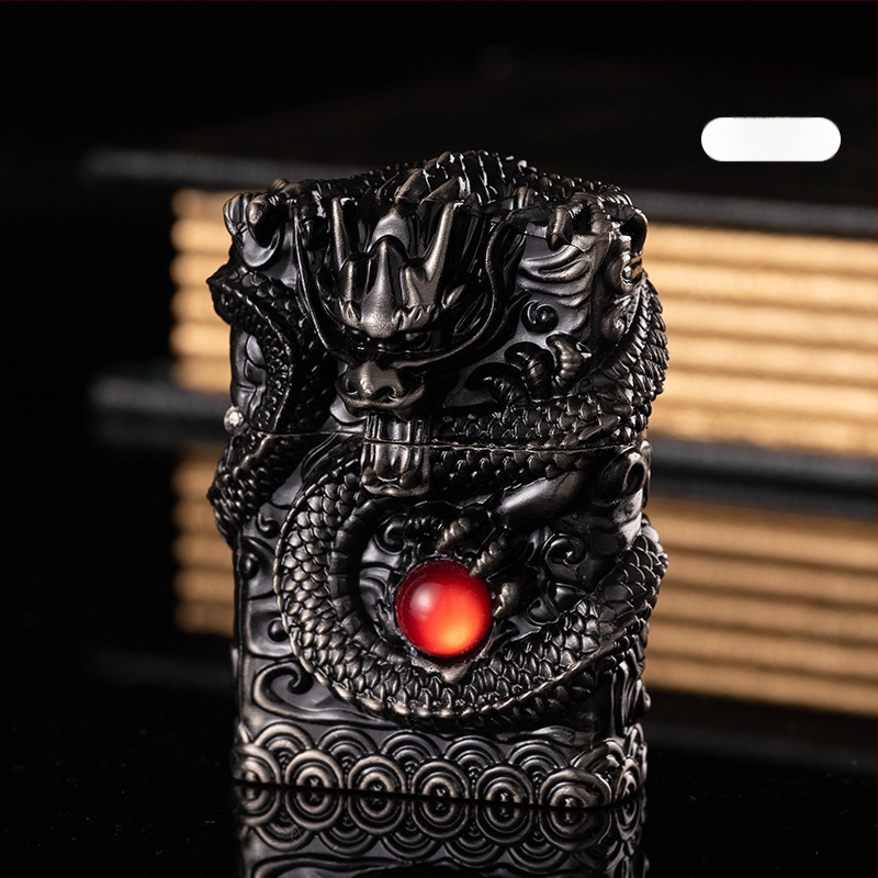 Αναπτήρας κηροζίνης με μεταλλικό σώμα, επαναχρησιμοποιούμενος, μοντέρνο μινιμαλιστικό στυλ, χωρίς προστασία από τον άνεμο