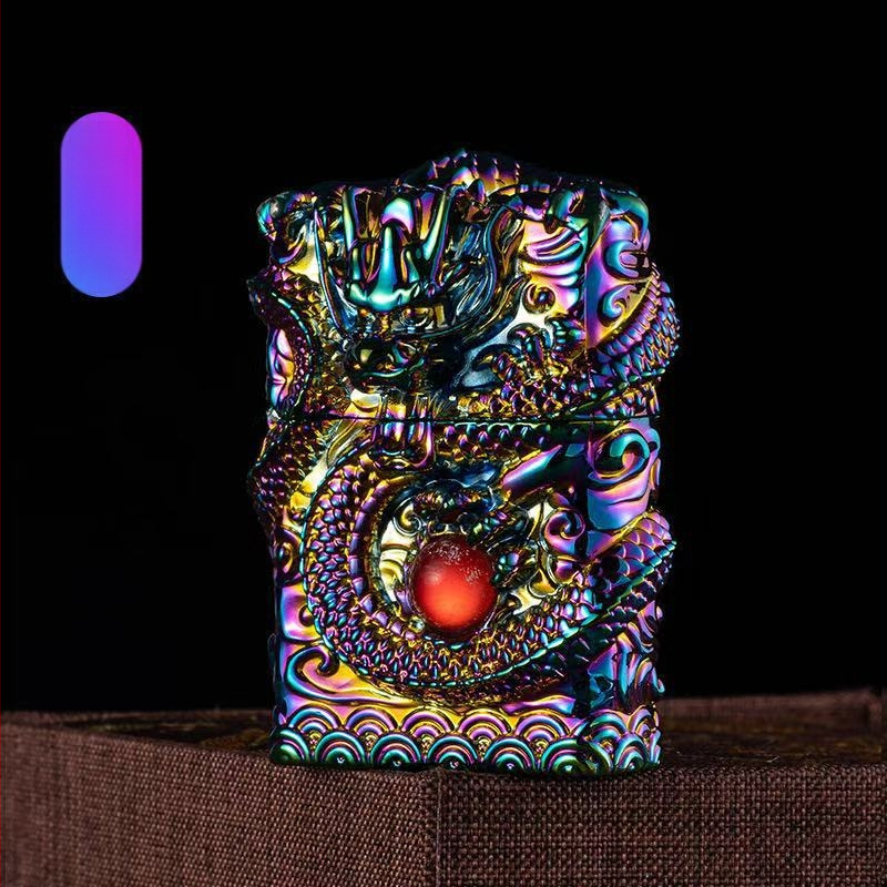 Αναπτήρας κηροζίνης με μεταλλικό σώμα, επαναχρησιμοποιούμενος, μοντέρνο μινιμαλιστικό στυλ, χωρίς προστασία από τον άνεμο