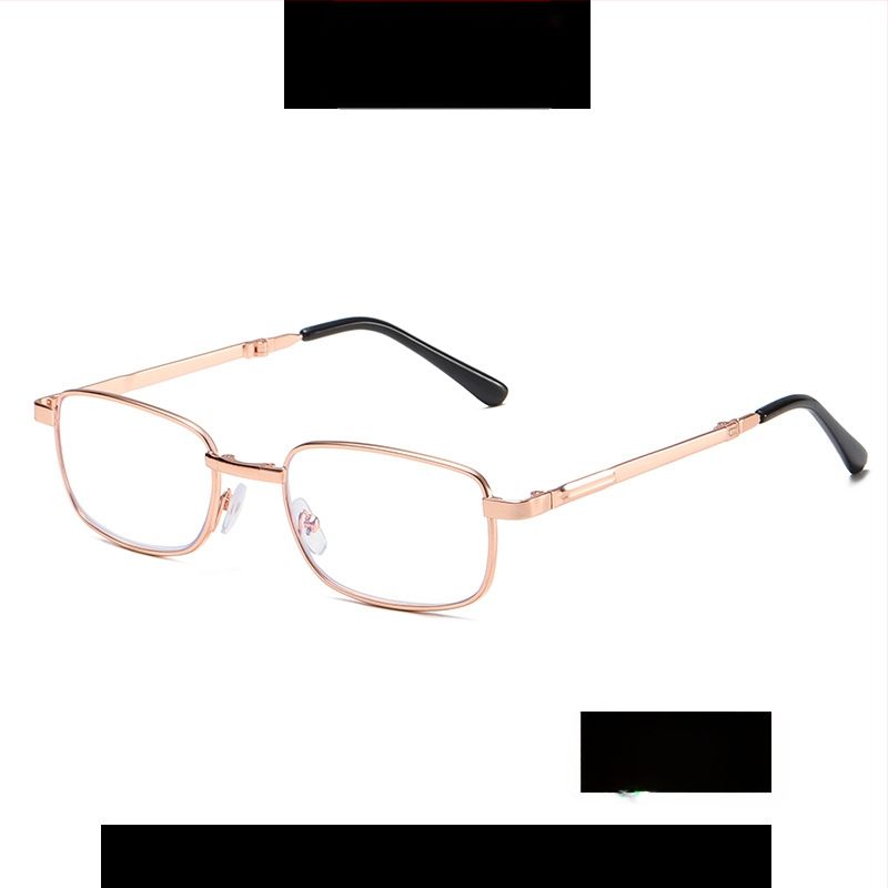 Unisex skaitymo akiniai, sulankstomi, anti-mėlynos šviesos, HD lęšiai iš dervos, metalinis rėmas