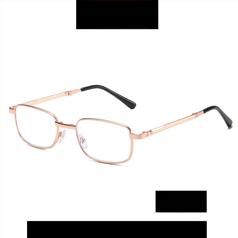 Unisex skaitymo akiniai, sulankstomi, anti-mėlynos šviesos, HD lęšiai iš dervos, metalinis rėmas