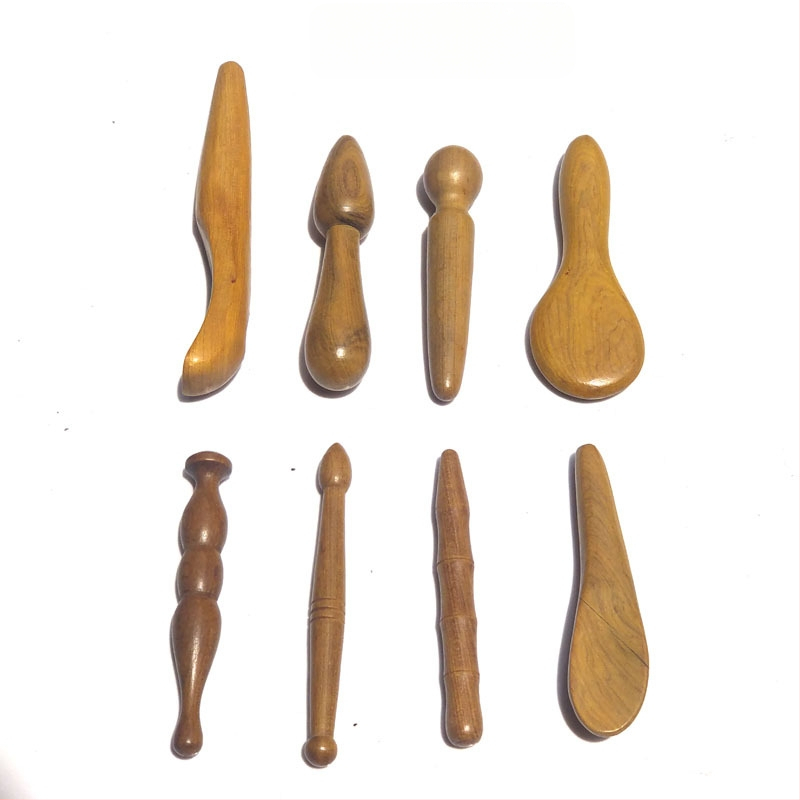 Piršto tipo akupunktūros gua sha masažuoklis, pusės lazdelės dizainas, dėžutė 500 vnt.