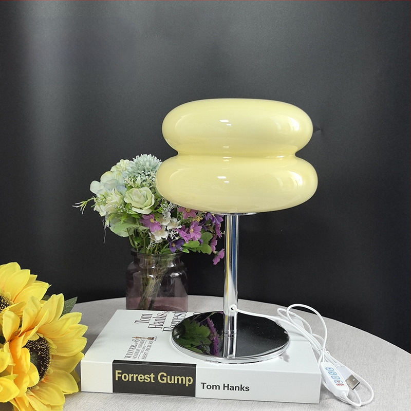 Stalo šviestuvas su Bauhaus postmoderniu dizainu, šiuolaikinis minimalistinis stilius, nakties šviesa, CE sertifikatas