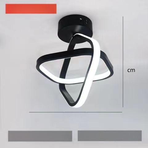 LED таванна лампа със стоманено тяло и PVC абажур, 220V, обхват 5–10 м², подходяща за коридор и антре