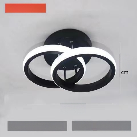 LED таванна лампа със стоманено тяло и PVC абажур, 220V, обхват 5–10 м², подходяща за коридор и антре