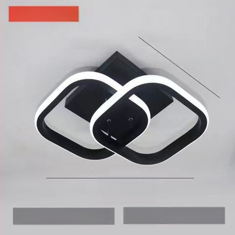 LED таванна лампа със стоманено тяло и PVC абажур, 220V, обхват 5–10 м², подходяща за коридор и антре