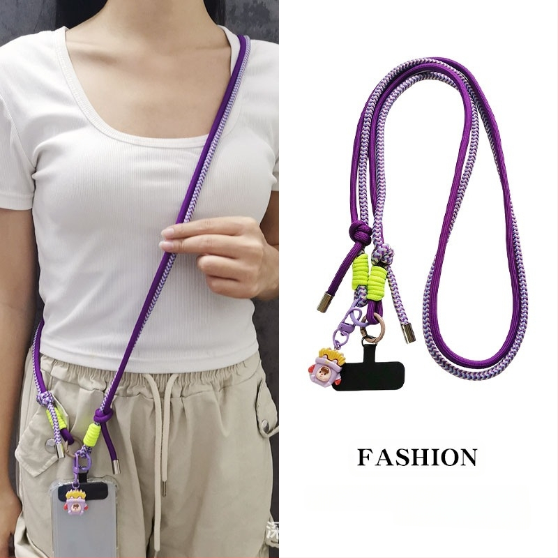 Zhenge rankų darbo telefono pakabukas per petį juosta moterims, daugiafunkcinis aksesuaras