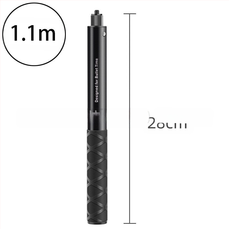 Držiak kameros trečiosios asmenų vaizdui motociklui/dviraciui – aliuminio lydinys; selfie lazda suderinama su GoPro ir Insta360 X3