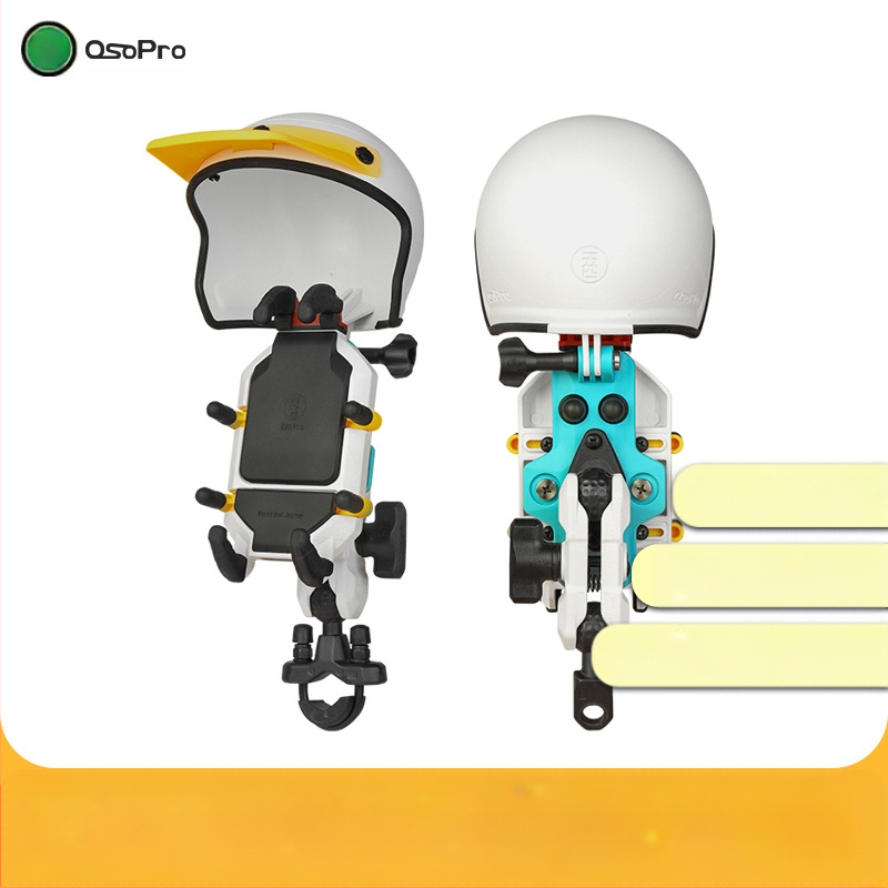 Държач за телефон за мотоциклет – Five horses, универсален, антивибрационен, безжично зареждане, навигационен демпферен модул