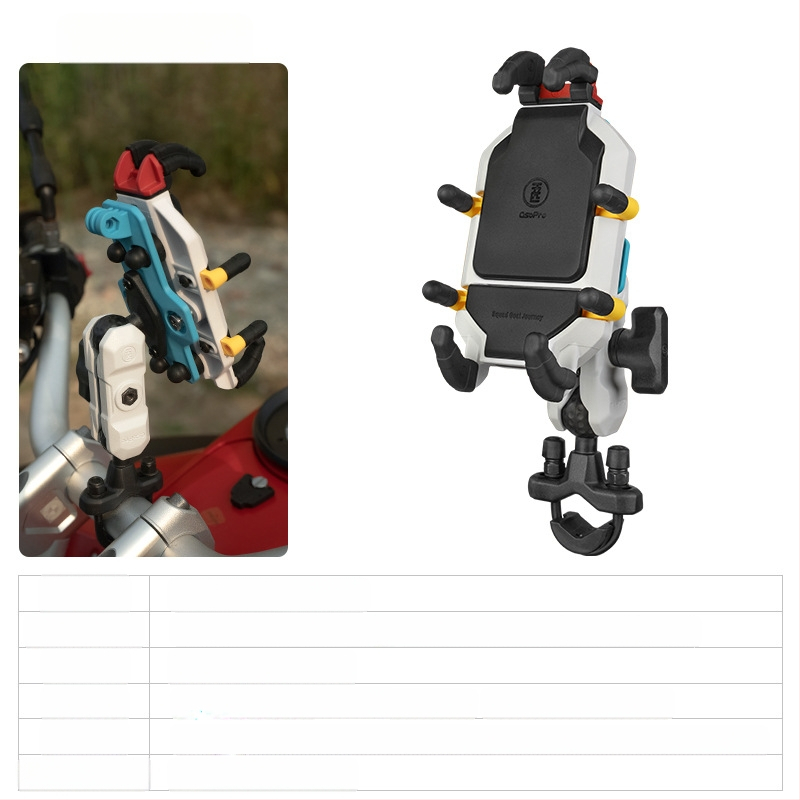 Държач за телефон за мотоциклет – Five horses, универсален, антивибрационен, безжично зареждане, навигационен демпферен модул