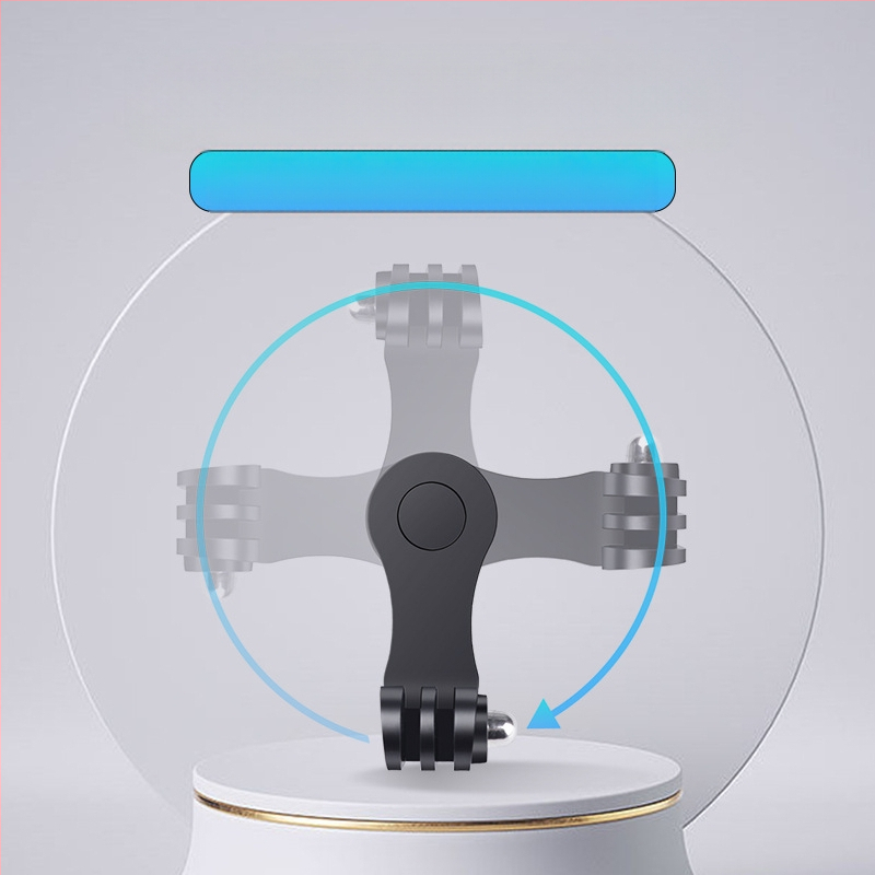 GoPro diržo ir kaklo tvirtinimo adapteris su 360° sukimu, skirtas vertikaliam ir horizontaliam įrašui, universalus ABS