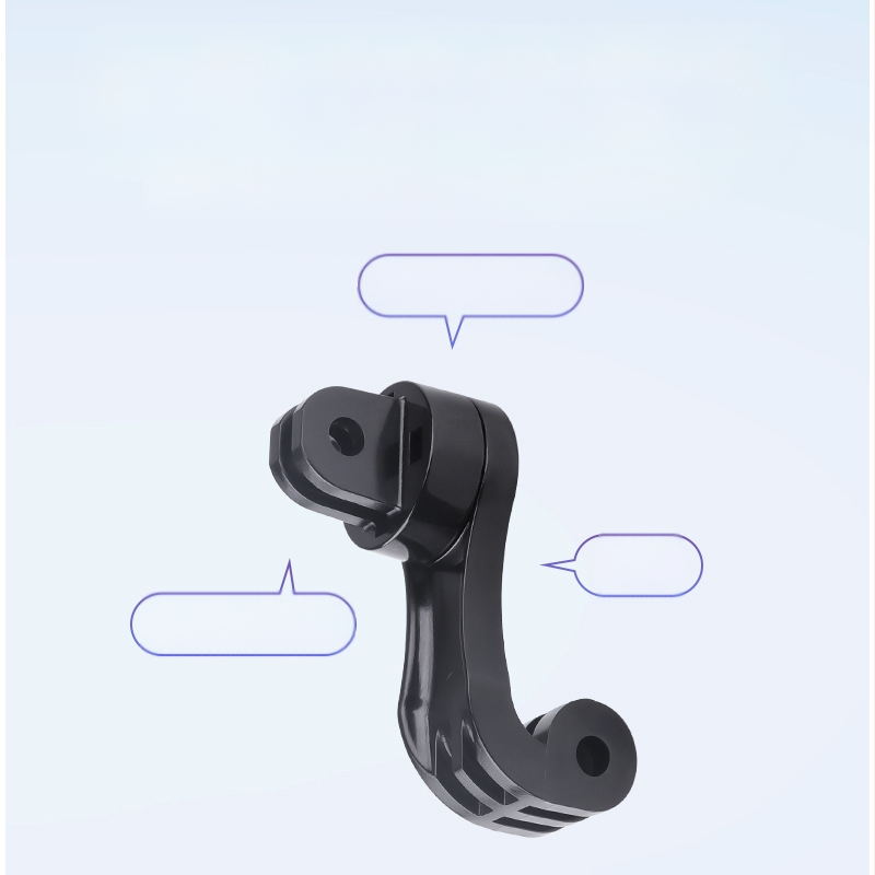 GoPro diržo ir kaklo tvirtinimo adapteris su 360° sukimu, skirtas vertikaliam ir horizontaliam įrašui, universalus ABS