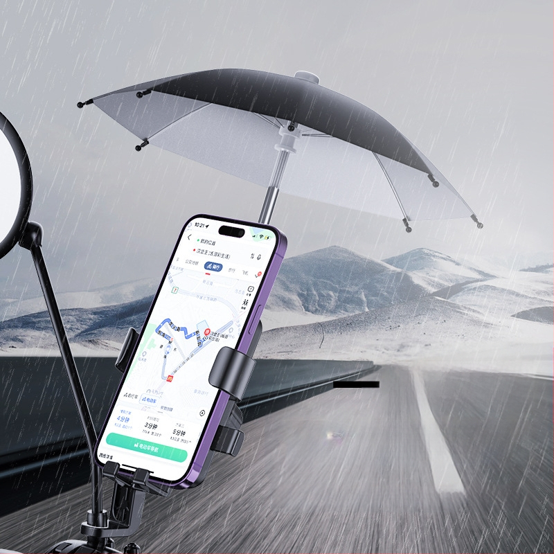 Универсален държач за телефон за кормило на електрически велосипеди и мотоциклети, удароустойчив пластмасов монтаж