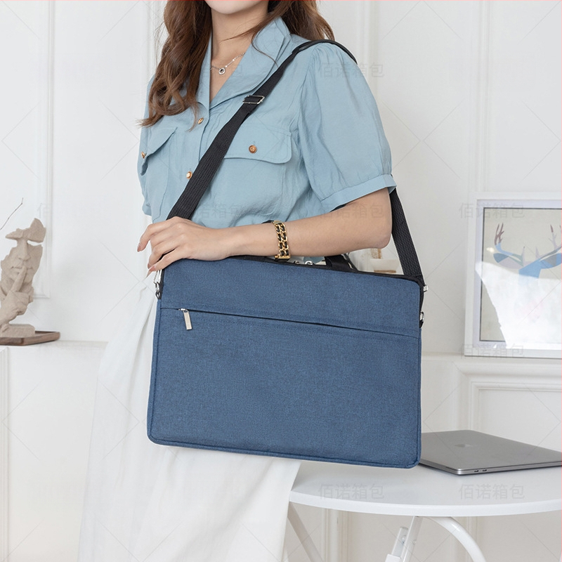 Portatīva datora soma ar vienu plecu – ūdensizturīgs neilons, poliestera iekšpuse, Beno zīmols, universāla