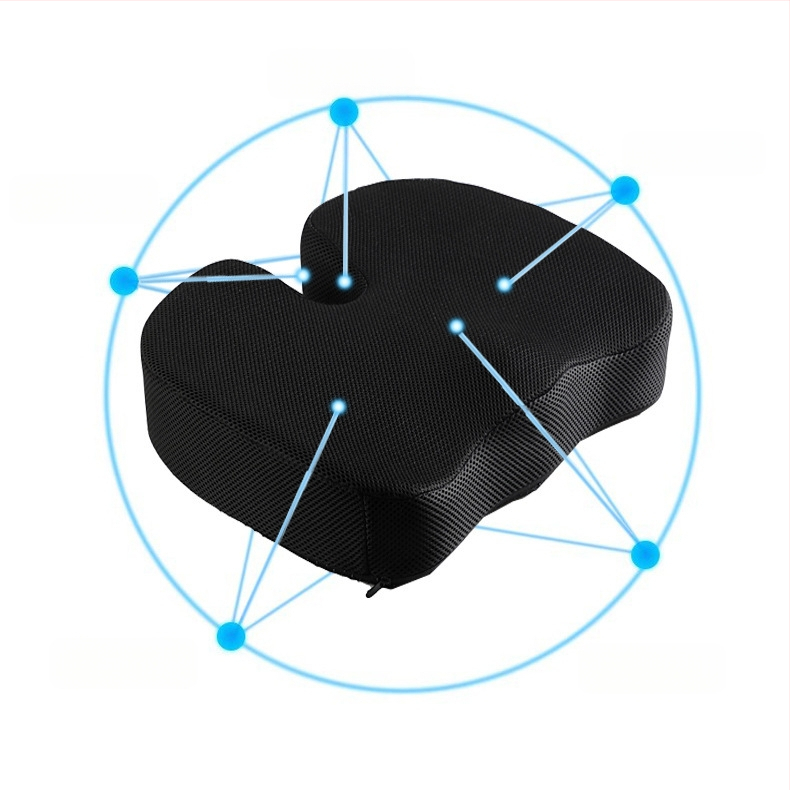 Μαξιλάρι από αφρό μνήμης με εκτυπωμένο λογότυπο για αυτοκίνητο και γραφείο, αργή επαναφορά, πολυεστερική ίνα, δυνατή παραμετροποίηση