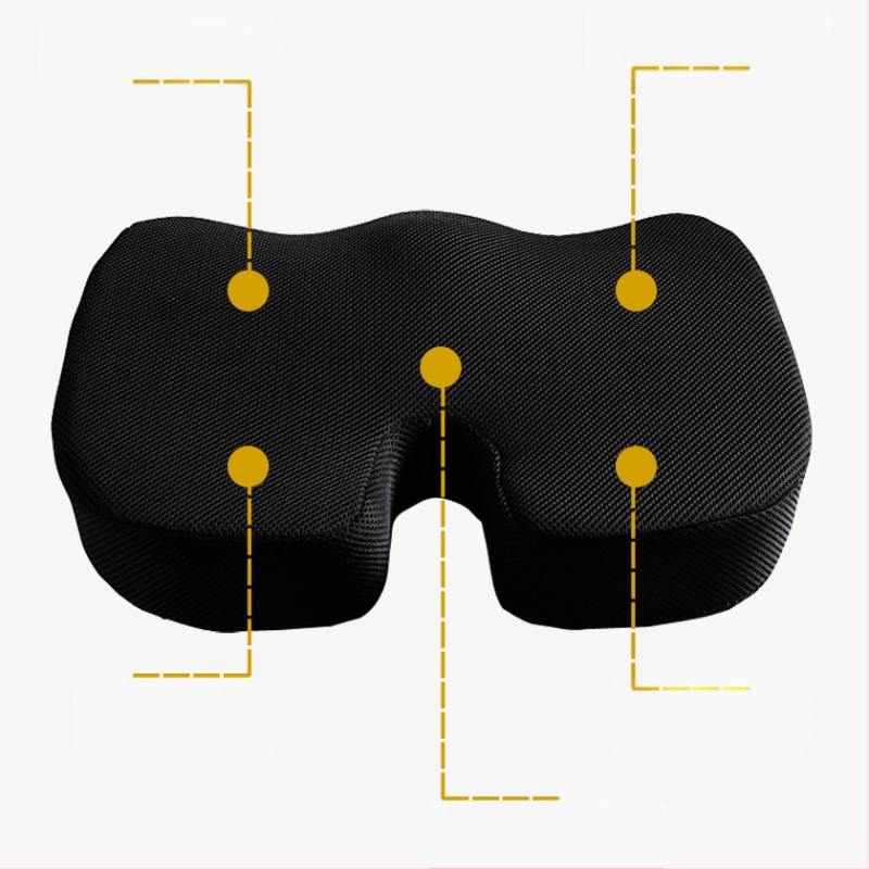 Μαξιλάρι από αφρό μνήμης με εκτυπωμένο λογότυπο για αυτοκίνητο και γραφείο, αργή επαναφορά, πολυεστερική ίνα, δυνατή παραμετροποίηση