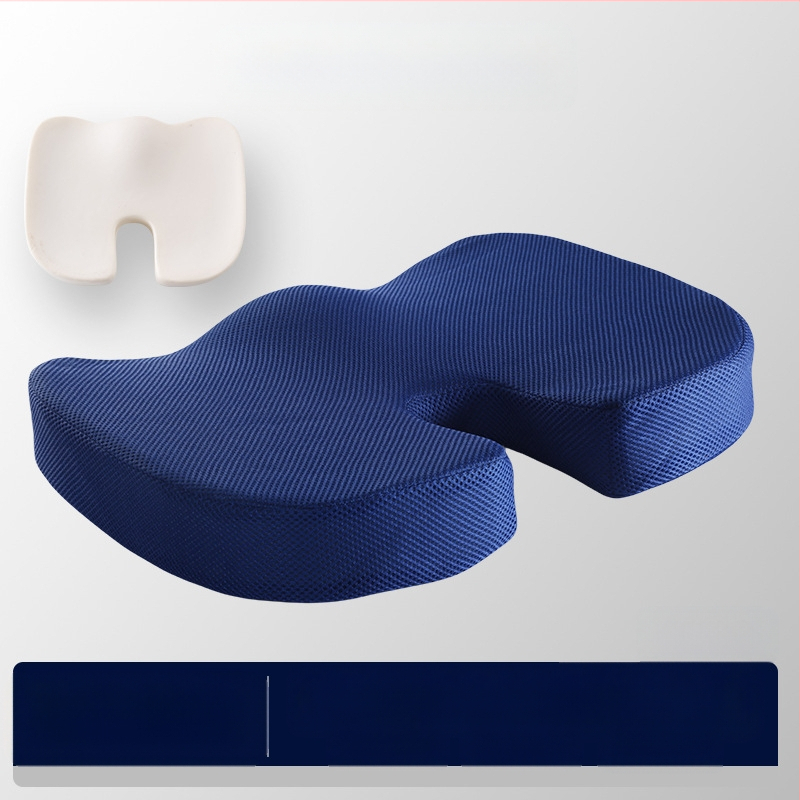 Μαξιλάρι καθίσματος με μνήμης αφρό για γραφείο και αυτοκίνητο, μονόχρωμο, πολυεστερικό ύφασμα