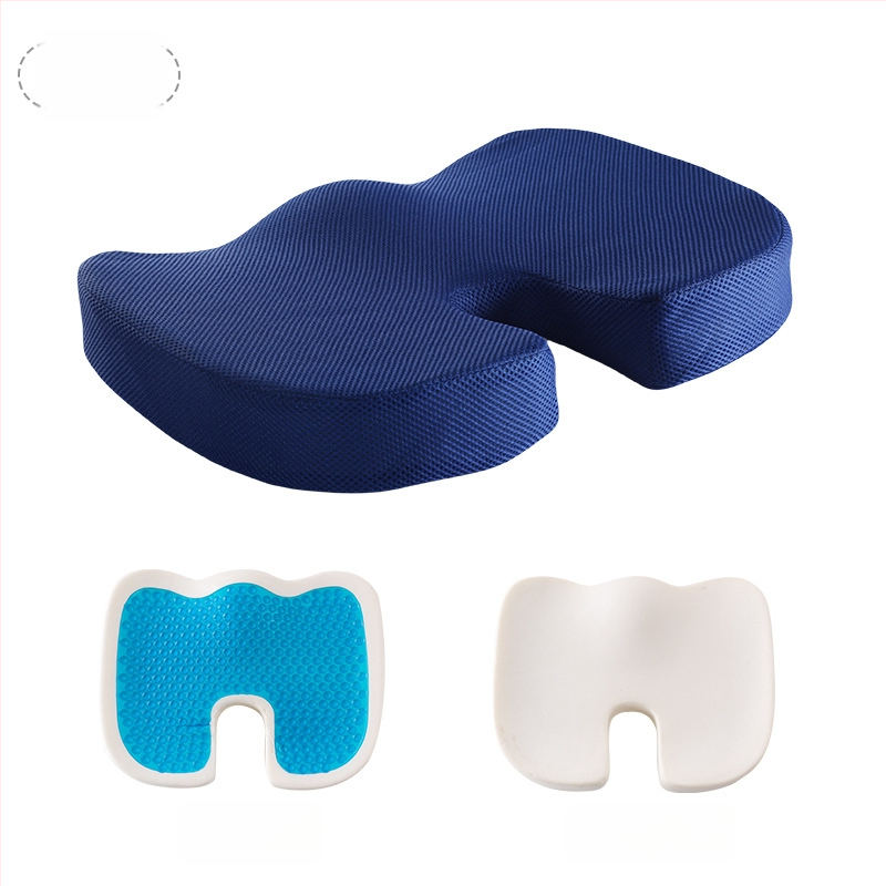 Μαξιλάρι καθίσματος με μνήμης αφρό για γραφείο και αυτοκίνητο, μονόχρωμο, πολυεστερικό ύφασμα