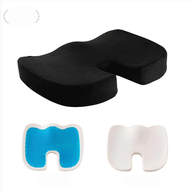 Μαξιλάρι καθίσματος με μνήμης αφρό για γραφείο και αυτοκίνητο, μονόχρωμο, πολυεστερικό ύφασμα