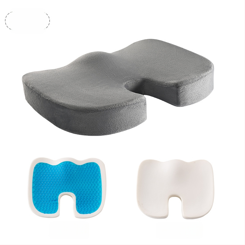 Μαξιλάρι καθίσματος με μνήμης αφρό για γραφείο και αυτοκίνητο, μονόχρωμο, πολυεστερικό ύφασμα