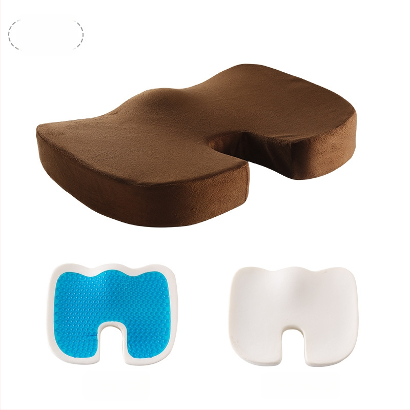 Μαξιλάρι καθίσματος με μνήμης αφρό για γραφείο και αυτοκίνητο, μονόχρωμο, πολυεστερικό ύφασμα