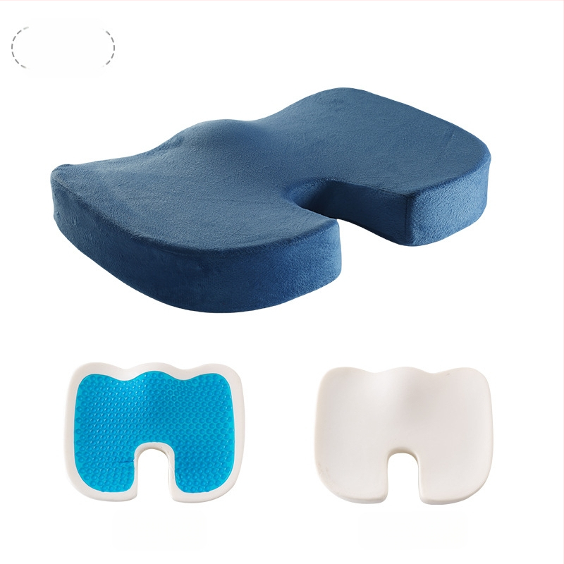 Μαξιλάρι καθίσματος με μνήμης αφρό για γραφείο και αυτοκίνητο, μονόχρωμο, πολυεστερικό ύφασμα