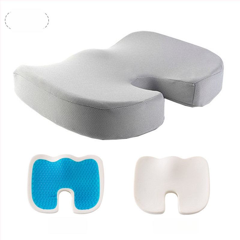 Μαξιλάρι καθίσματος με μνήμης αφρό για γραφείο και αυτοκίνητο, μονόχρωμο, πολυεστερικό ύφασμα