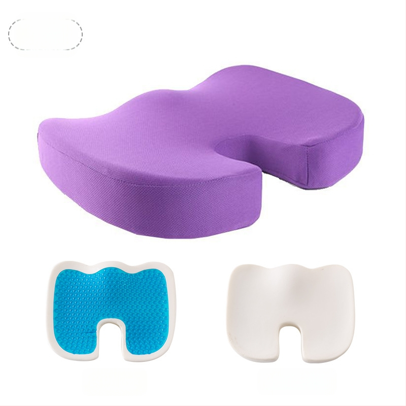 Μαξιλάρι καθίσματος με μνήμης αφρό για γραφείο και αυτοκίνητο, μονόχρωμο, πολυεστερικό ύφασμα