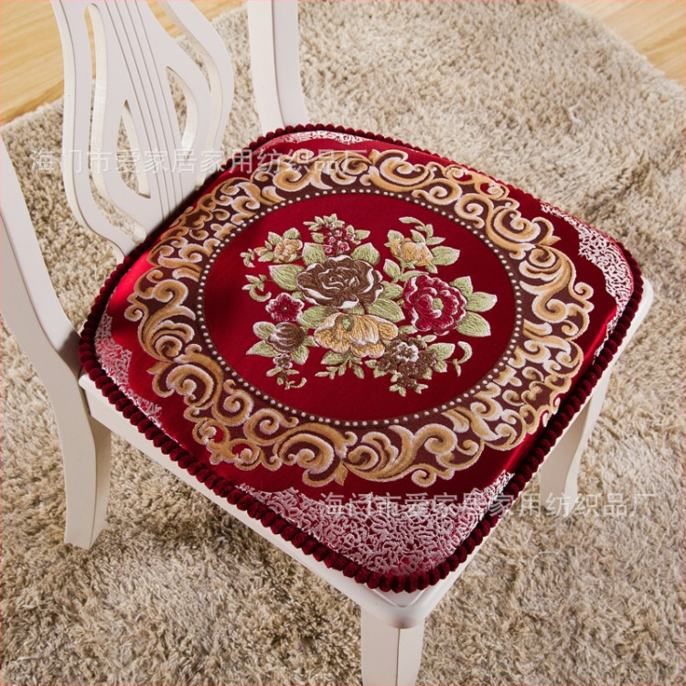 Σκανδιναβικό μαξιλαράκι καρεκλας σε σχήμα U, μοτίβο φυτών και λουλουδιών, πολυεστερική ίνα