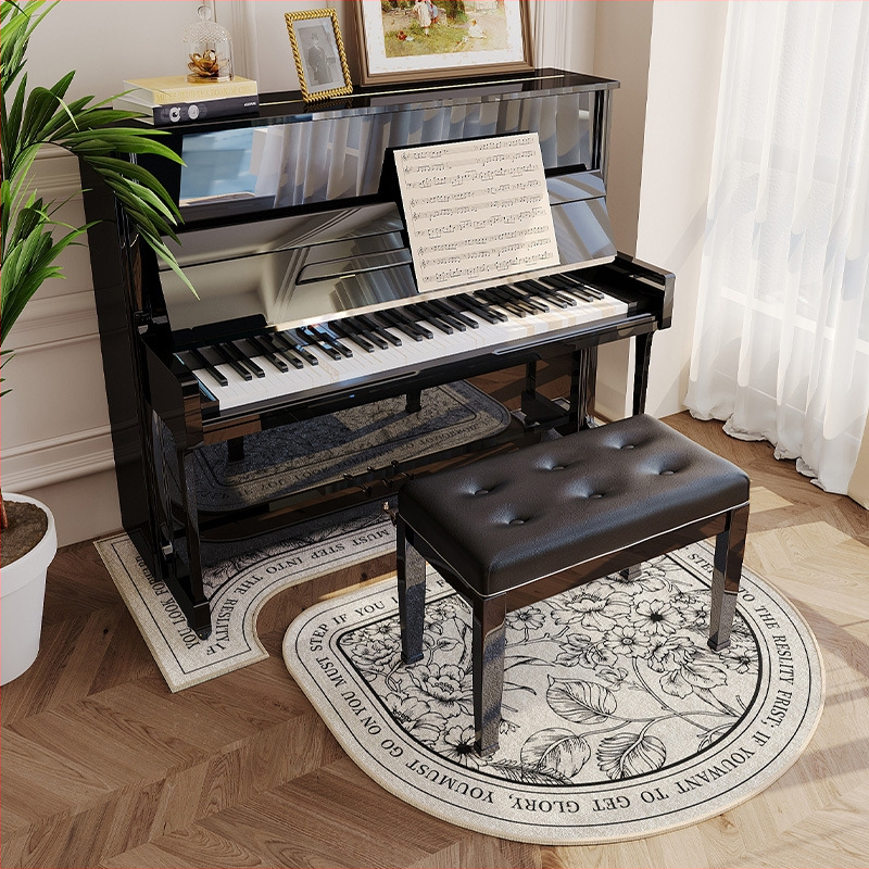 Covoraș fonoizolant pentru pian, fibră poliesterică, formă: extraterestru, model: plante, living, stil modern minimalist