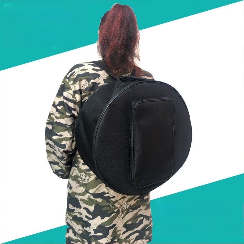 Τσάντα για snare drum από Oxford ύφασμα, με επένδυση ενός στρώματος, αδιάβροχη και ανθεκτική στη φθορά, καμπύλος ιμάντας ώμου, εξωτερική προεξέχουσα τσέπη, μονόχρωμη