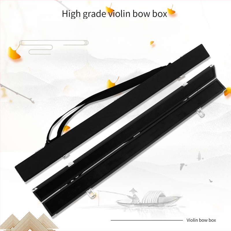 Δερμάτινο κουτί για τόξο βιολιού, LN194, ρυθμιζόμενο άκρο, φορητό με λουρί ώμου
