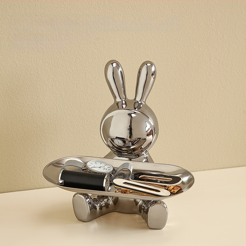 Κεραμική φιγούρα ζώου για οικιακή διακόσμηση, στυλ light luxury, επιτραπέζιο γλυπτό για έπιπλο τηλεόρασης και σαλόνι