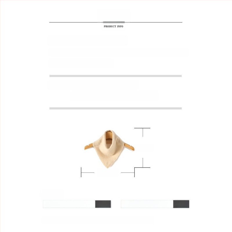 Kašmyrininė trikampė šalikė moterims, Korėjos stiliaus megztas žieminis aksesuaras