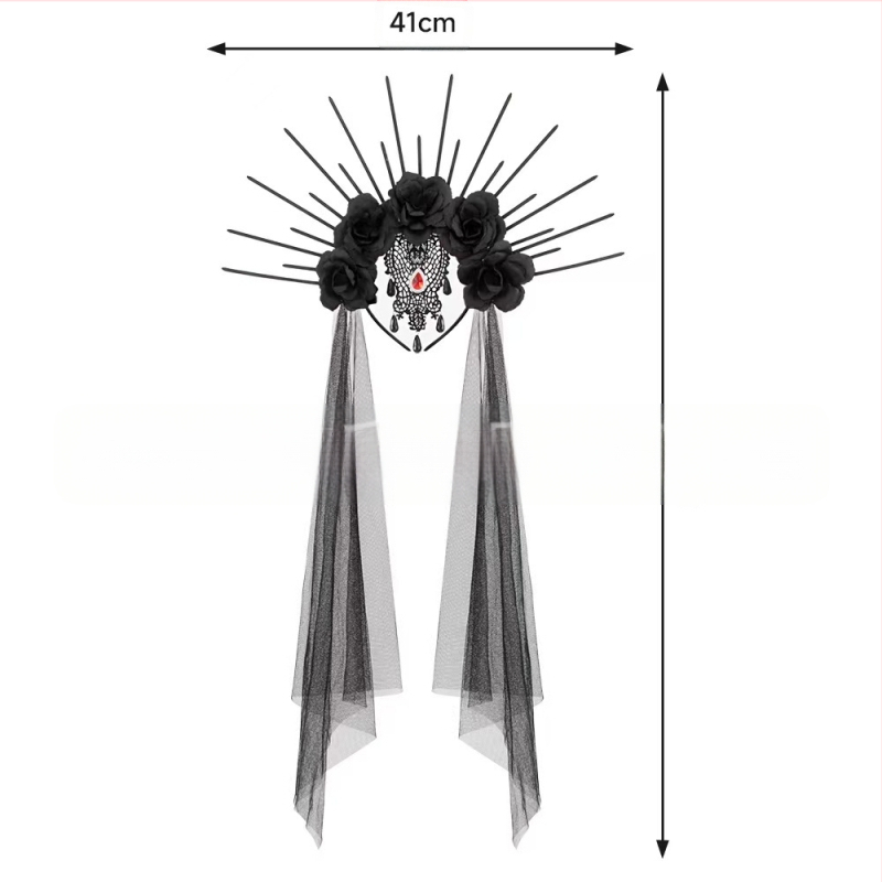 Γοτθική δαντελωτή κορδέλα μαλλιών - Χειροποίητο, Σειρά Princess, για κορίτσια άνω των 10 ετών