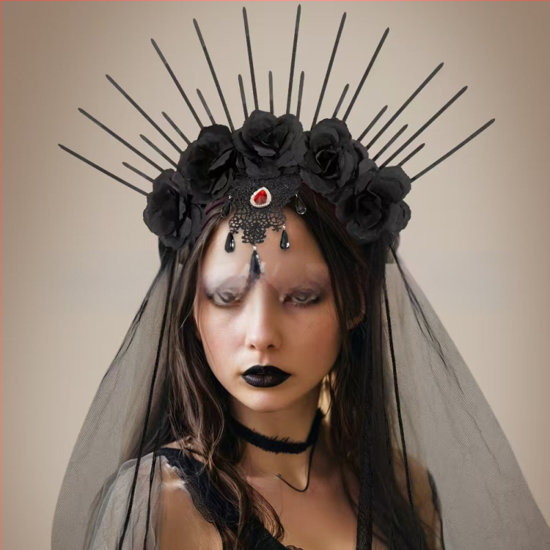 Γοτθική δαντελωτή κορδέλα μαλλιών - Χειροποίητο, Σειρά Princess, για κορίτσια άνω των 10 ετών