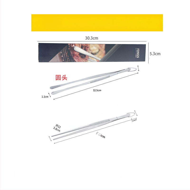 Σετ κλιπ μπάρμπεκιου και τσιμπίδες από ανοξείδωτο ατσάλι 430 — αντιολισθητικές, ανθεκτικές στη θερμότητα, ανθεκτικές στη διάβρωση